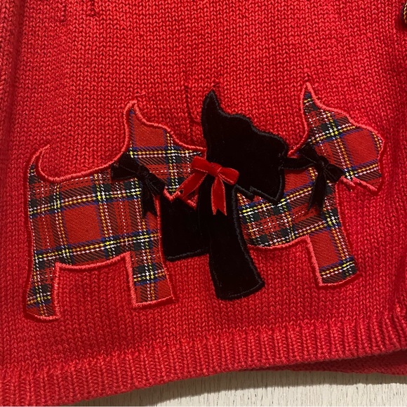 Scottie Dog Red Sweater Vest - Marisa Christina Christmas Collection - Size L - Picture 3 of 7